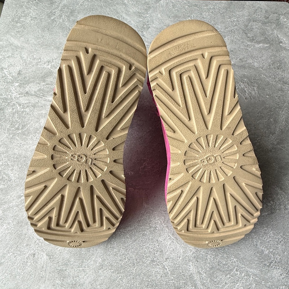 UGG classic Bright Pink Suede Mini II Boots size 7 - Picture 4 of 7